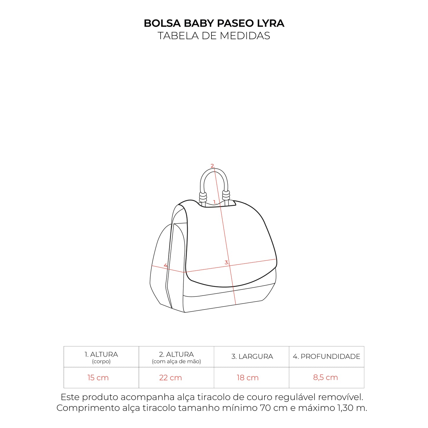 Bolsa Baby Paseo Lyra Vinho