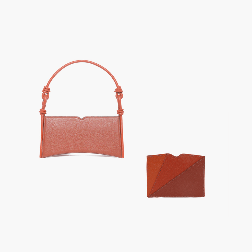 BOLSA BAGUETTE ORO + PORTA CARTÃO BOFILL MARROM