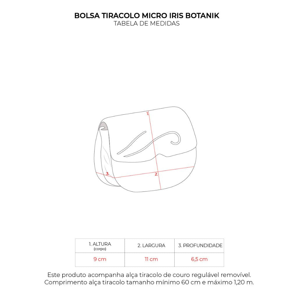Bolsa Micro Tiracolo Iris Botanik Café