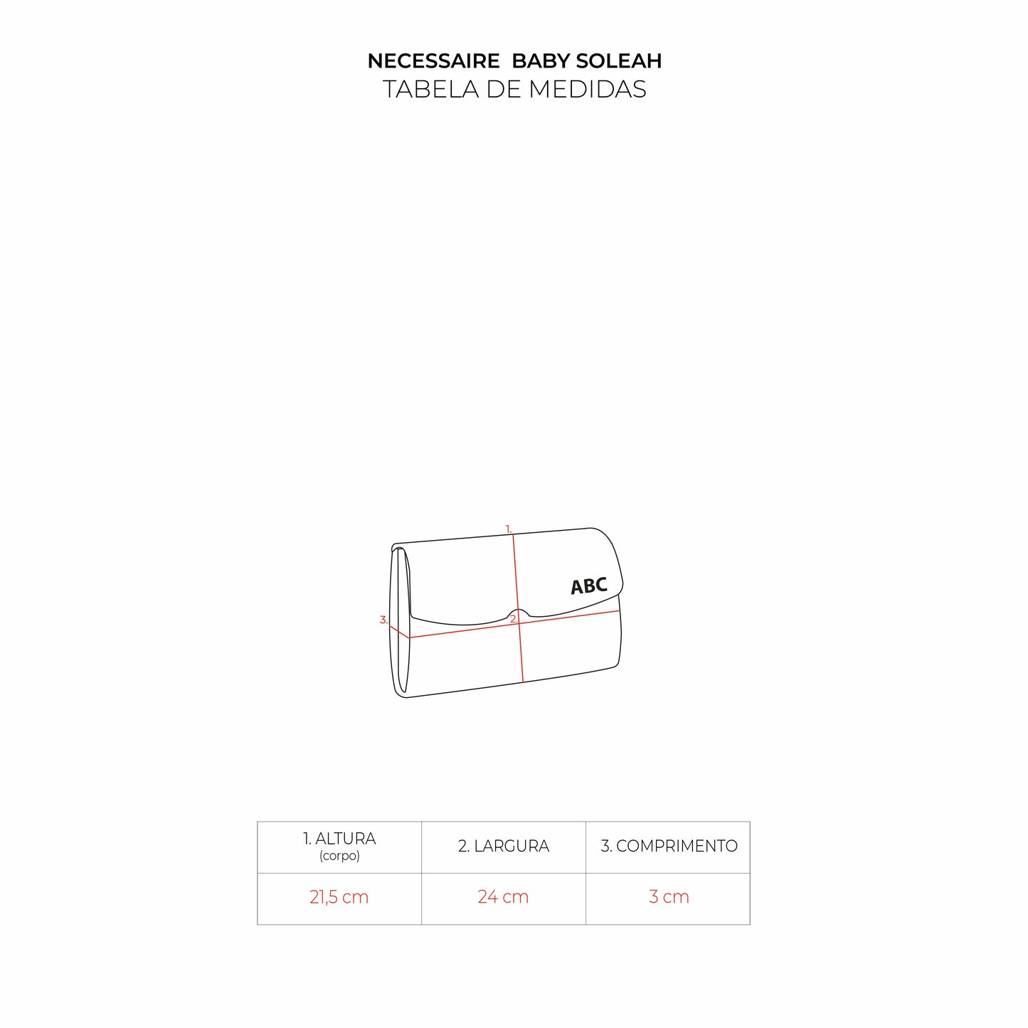 Necessaire Baby Soleah Cinza Escuro