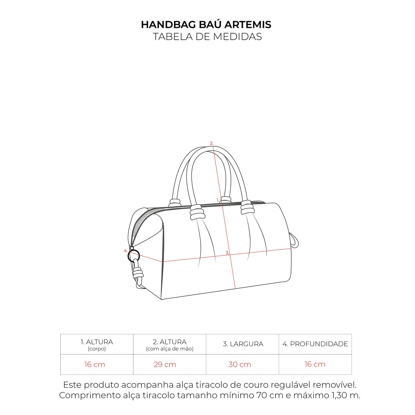 Handbag Baú Artemis Lyra Burgundy