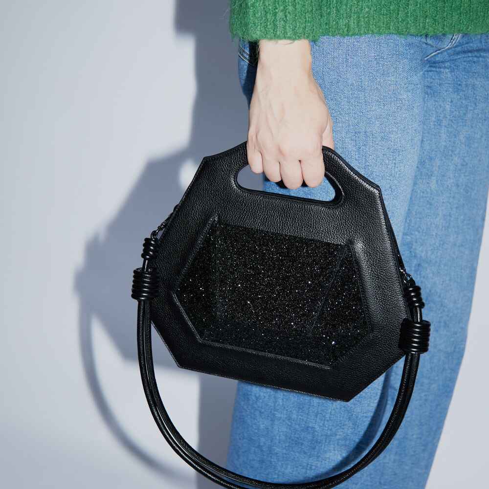 Handbag Diamond Essence Preto Shiny