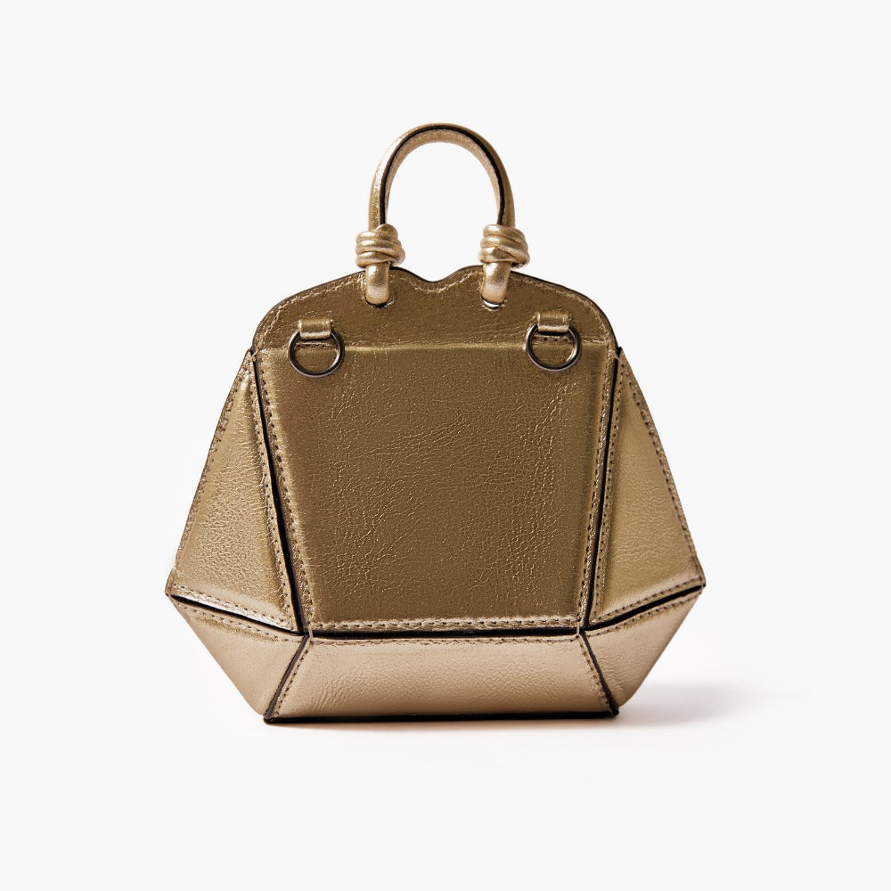 Mini Bolsa Diamante Ouro