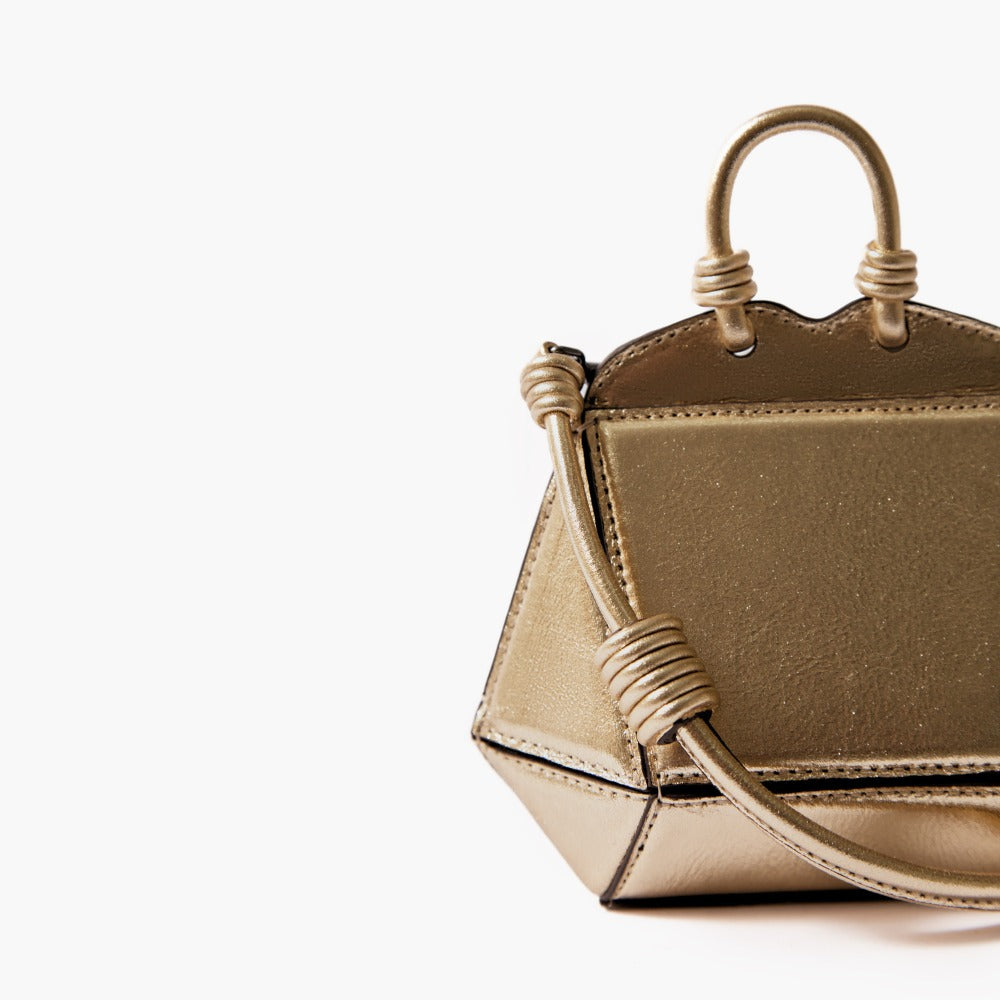 Mini Bolsa Diamante Ouro