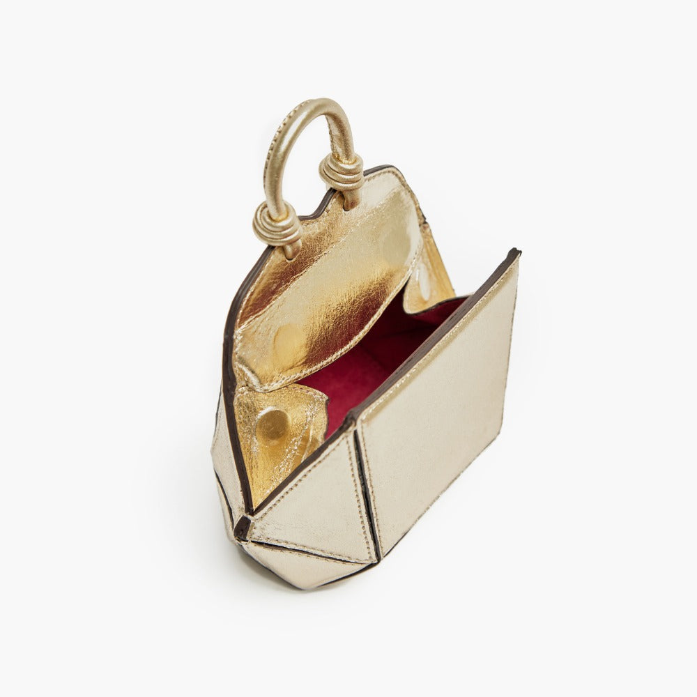 Mini Bolsa Diamante Ouro
