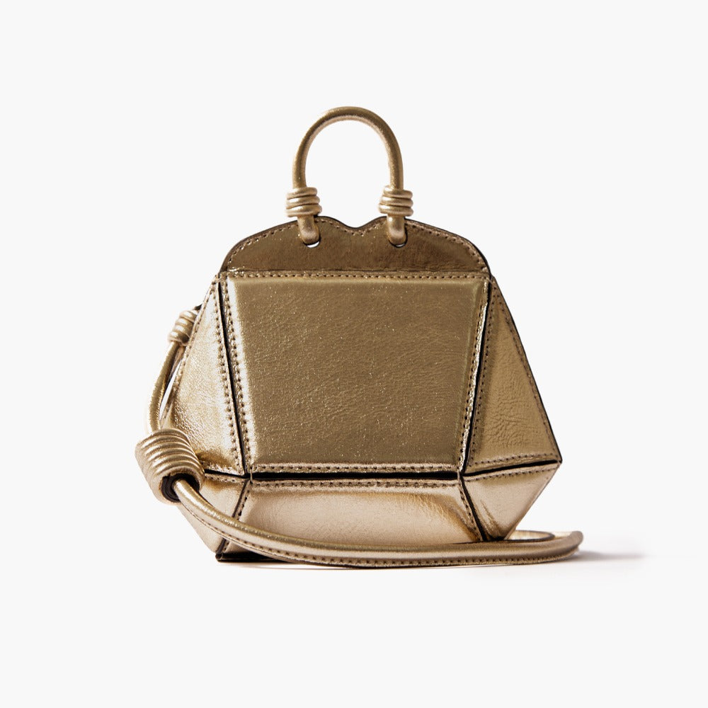 Mini Bolsa Diamante Ouro