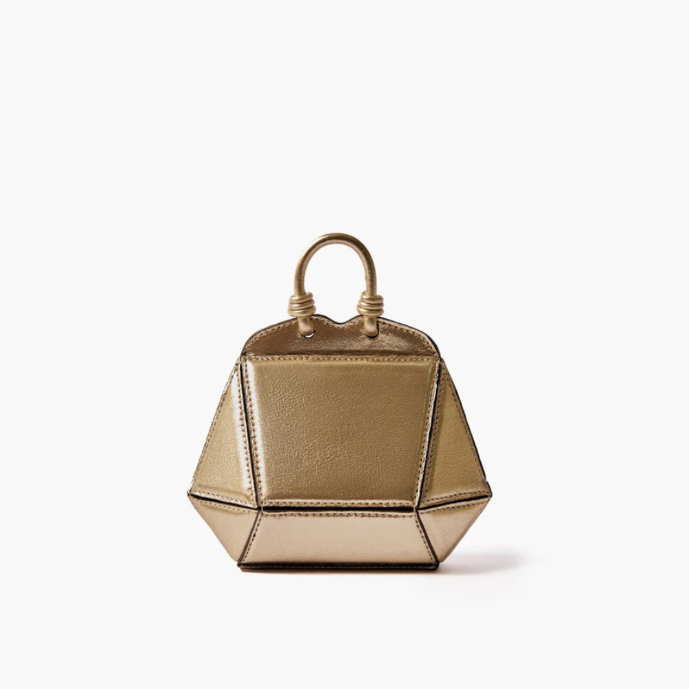 Mini Bolsa Diamante Ouro