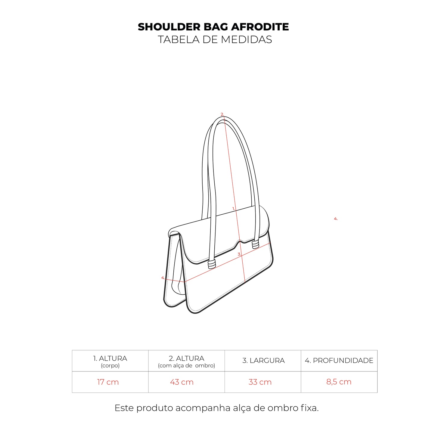 Shoulder Bag Afrodite Lyra Cinza