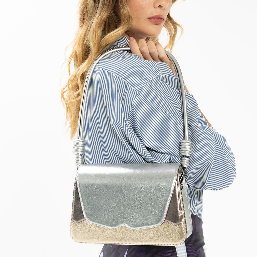 Bolsa Tiracolo San Sebastian Costa Basca Metalizado