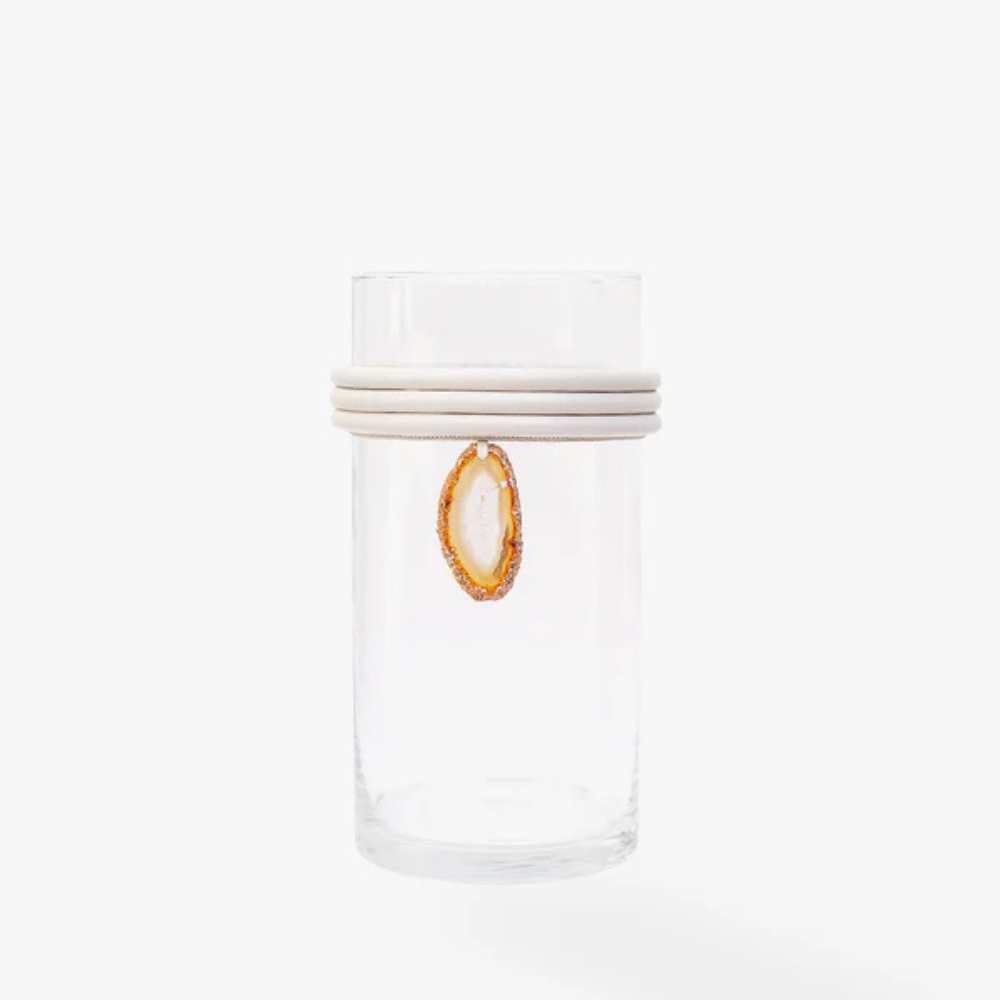 Vaso de Vidro Krystallos Off White