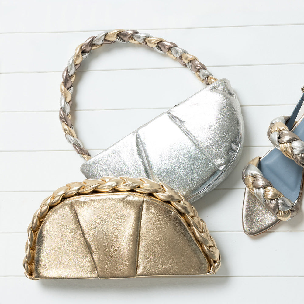 Bolsa Clutch Tiracolo Biarritz Costa Basca Metalizado