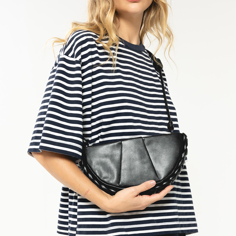 Bolsa Clutch Tiracolo Biarritz Costa Basca Preto