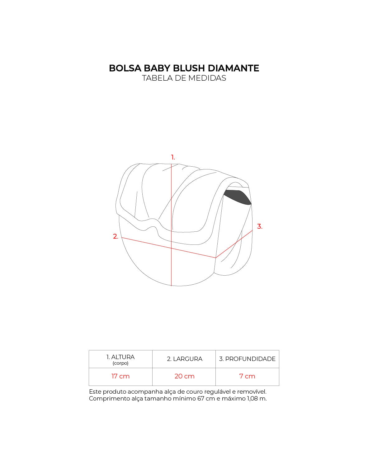 Bolsa Baby Blush Diamante Ouro