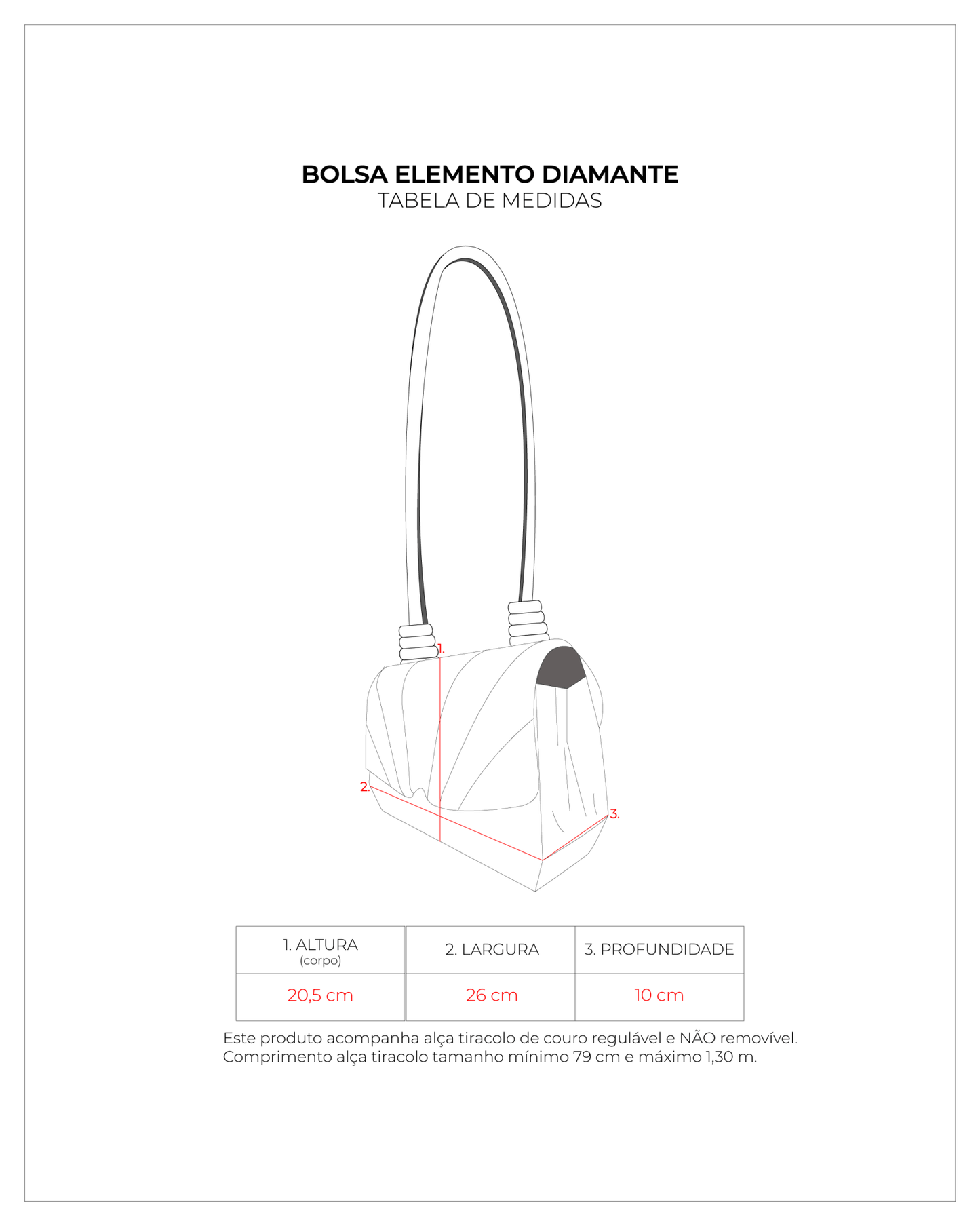 Bolsa de Couro Elemento Diamante Ouro
