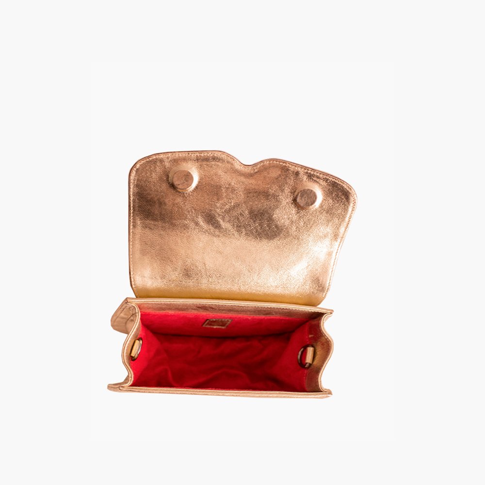 Bolsa Baby Blush Diamante Ouro