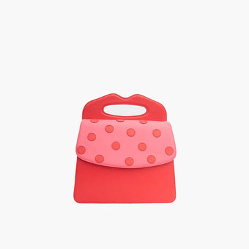 Bolsa Handbag Bulería Vermelho Pop Red com Rosa Pink Gum