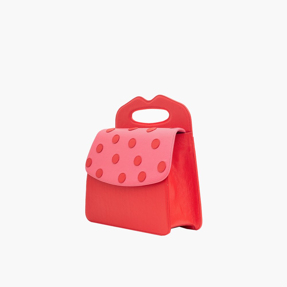 Bolsa Handbag Bulería Vermelho Pop Red com Rosa Pink Gum