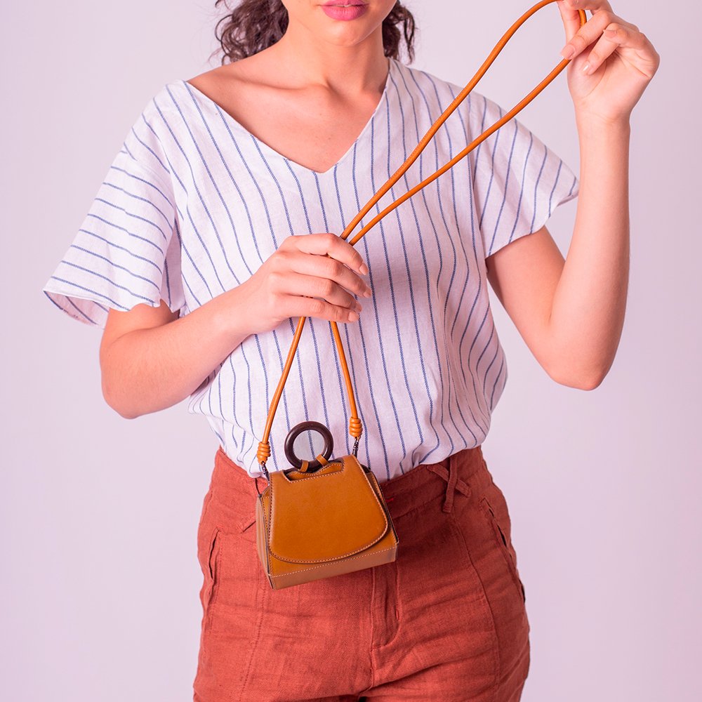 Bolsa Micro Paseo Natural Caramelo Havana