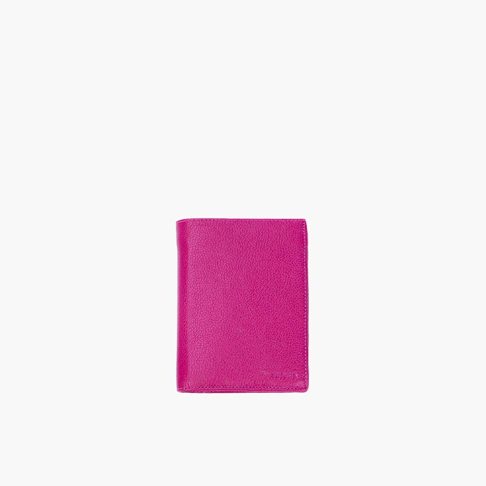 Carteira de Couro Espanha Rosa Claro