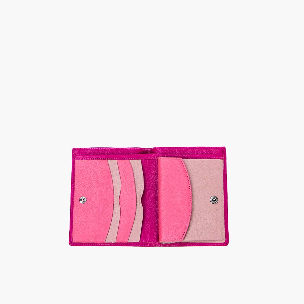 Carteira de Couro Espanha Rosa Claro