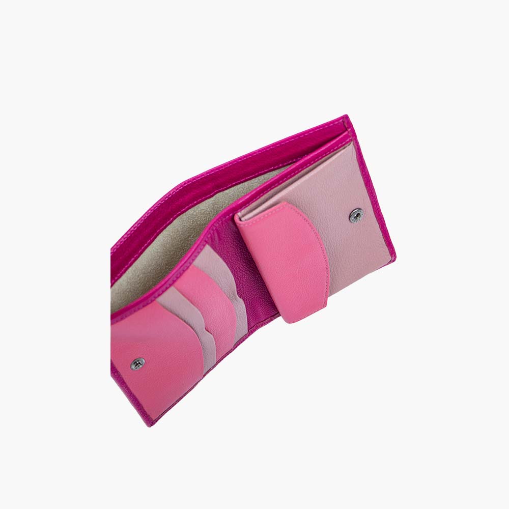 Carteira de Couro Espanha Rosa Claro