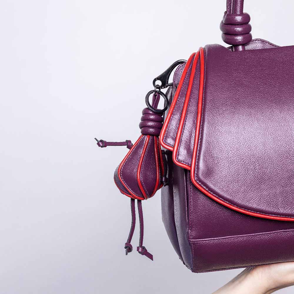 Chaveiro de Couro Calatravito Roxo