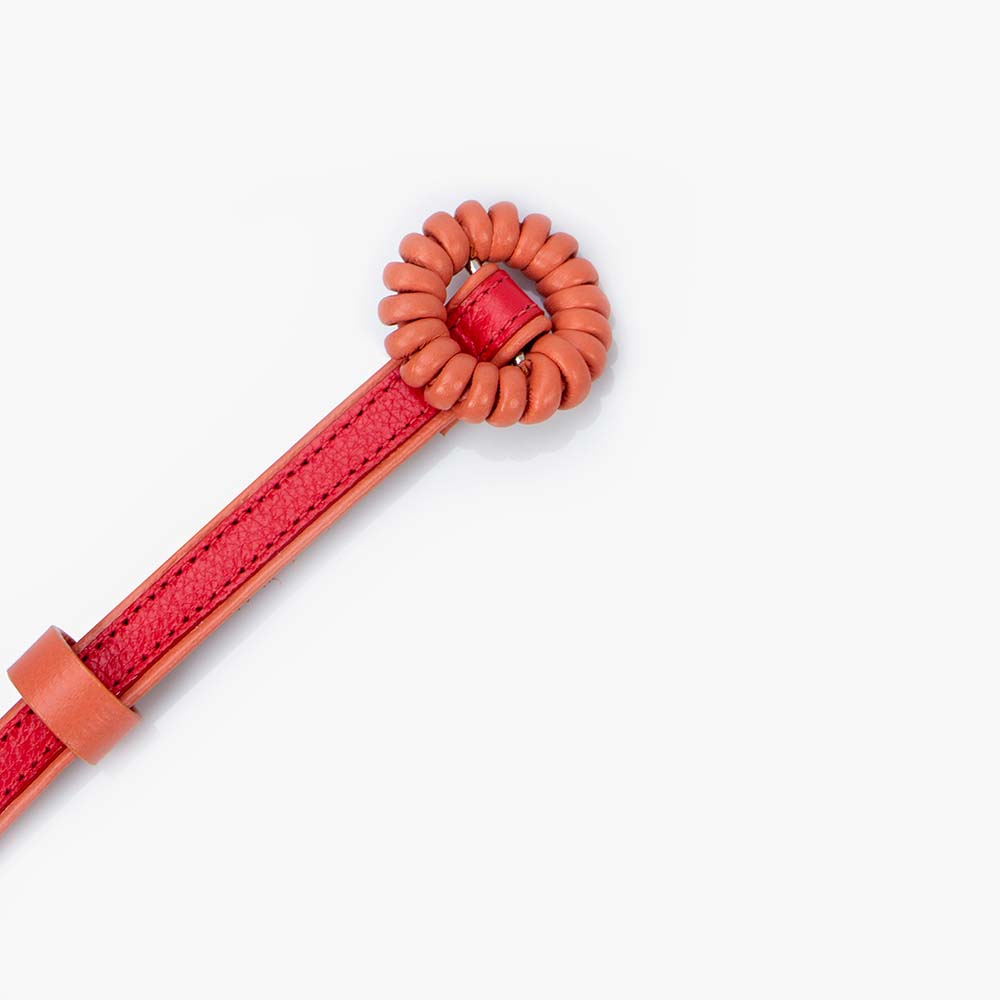 Cinto Fino Feminino de Couro Espanha Vermelho