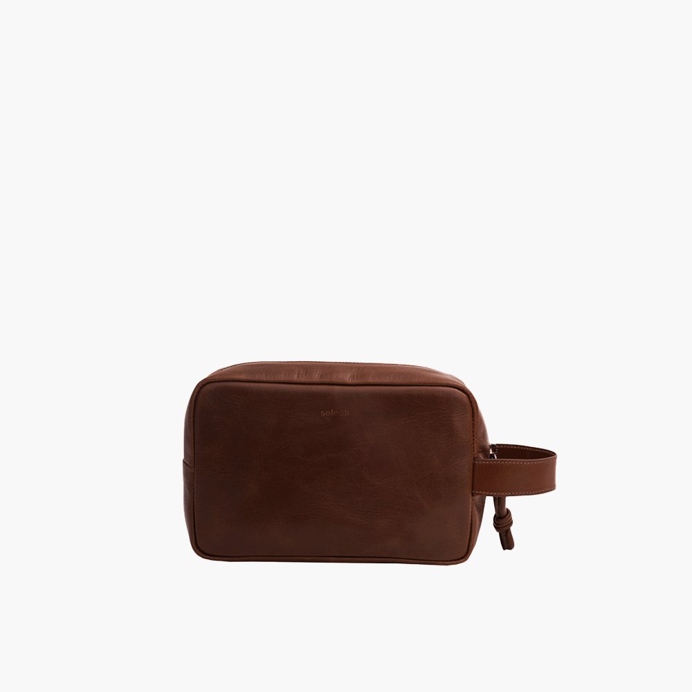 Necessaire de Couro Marrom