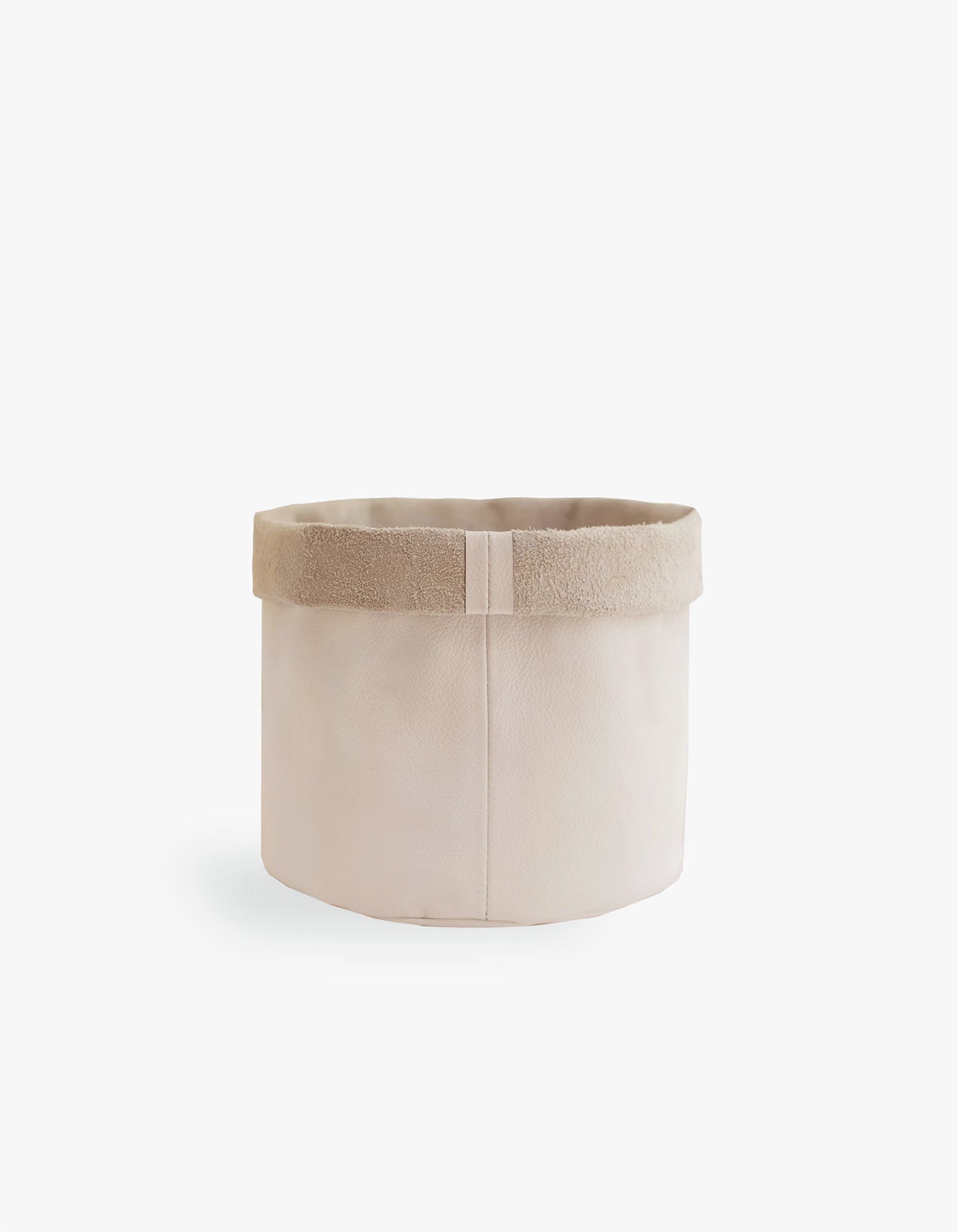 Cachepot de Couro Krystallos Off White P