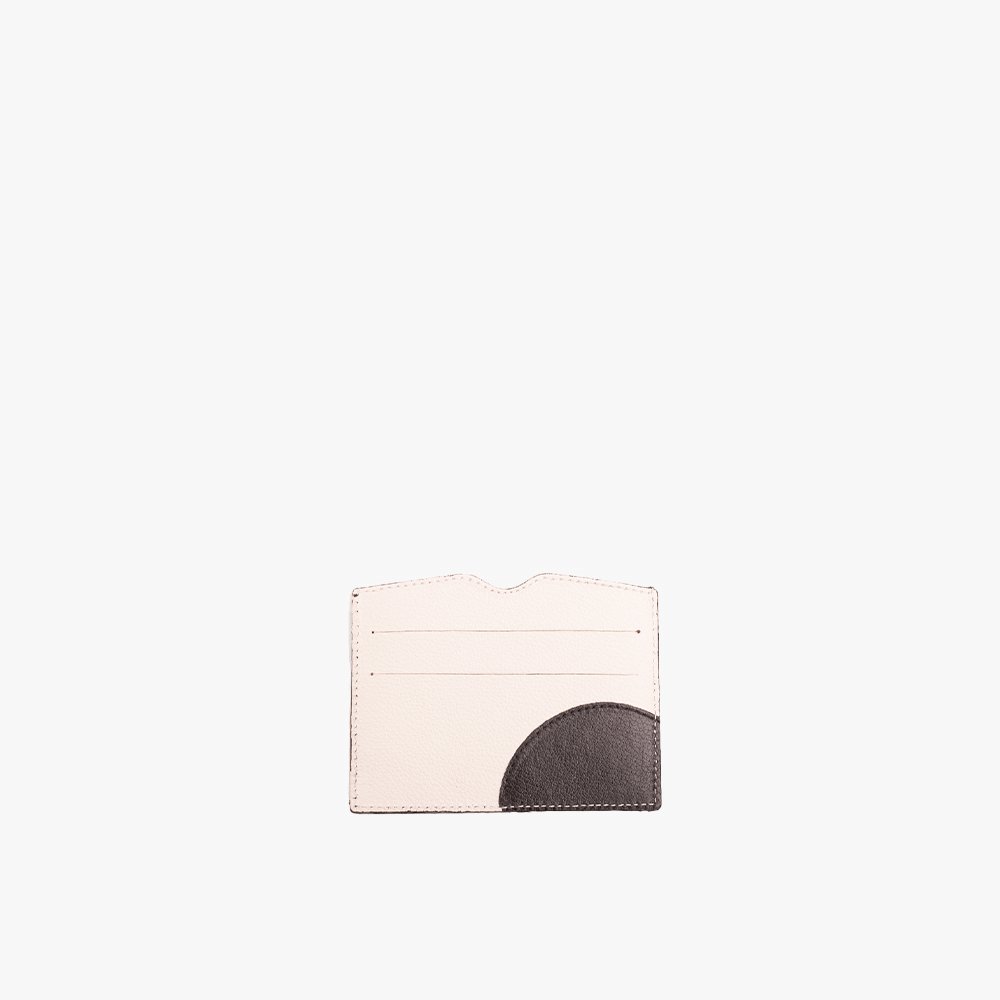 Porta Cartão Polka Preta com Off White