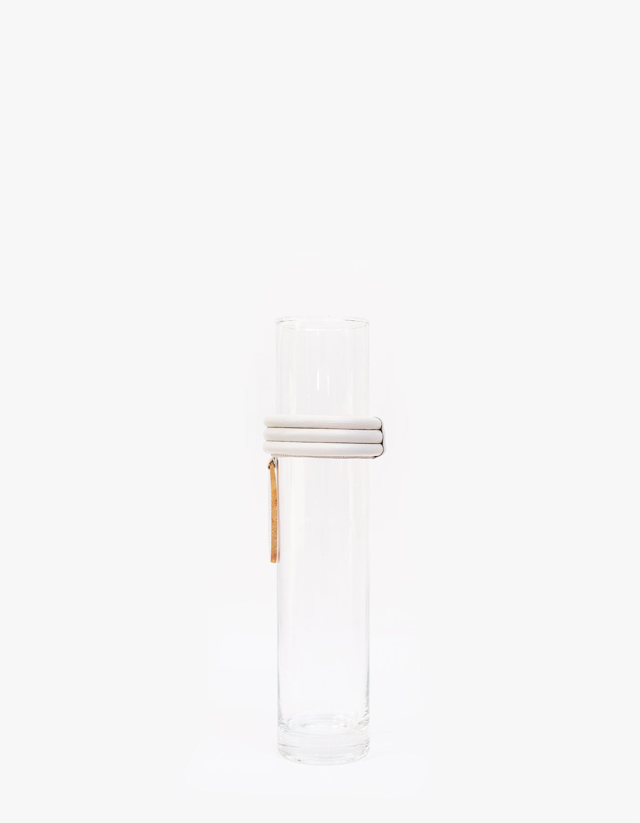 VASO ALTO DE VIDRO KRYSTALLOS OFF WHITE