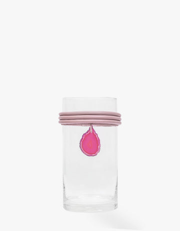 Vaso de Vidro Krystallos Rosa Clássico