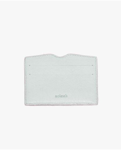 Porta Cartão de Couro Prosperidade Off White