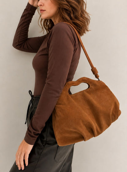 Bolsa Maxi Clutch Camurça Soul Caramelo