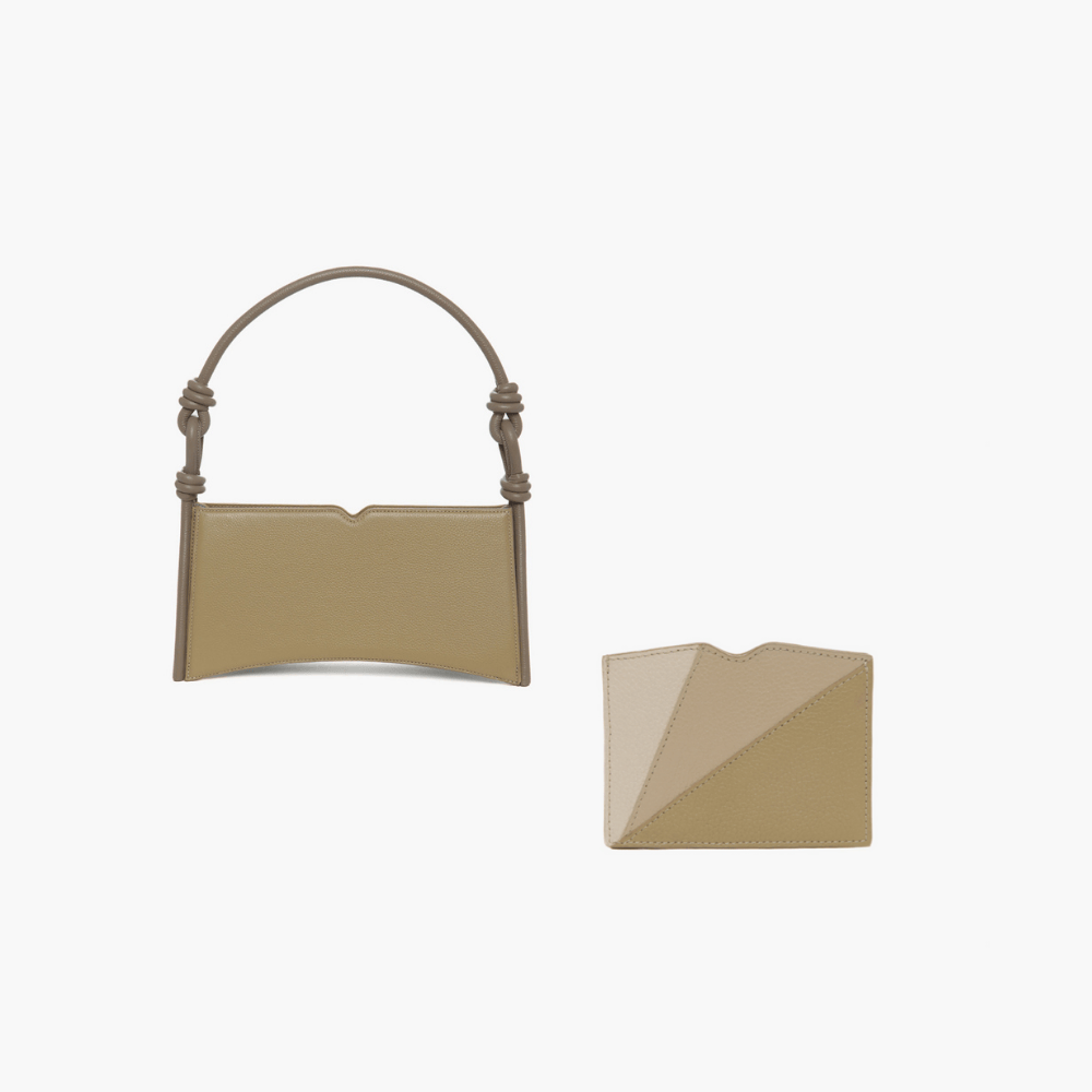 BOLSA BAGUETTE ORO + PORTA CARTÃO BOFILL BEGE