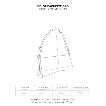 Bolsa Baguette Oro Bofill Marrom