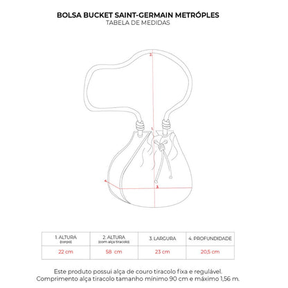 Bolsa Bucket Saint-Germain Metrópoles Roxo