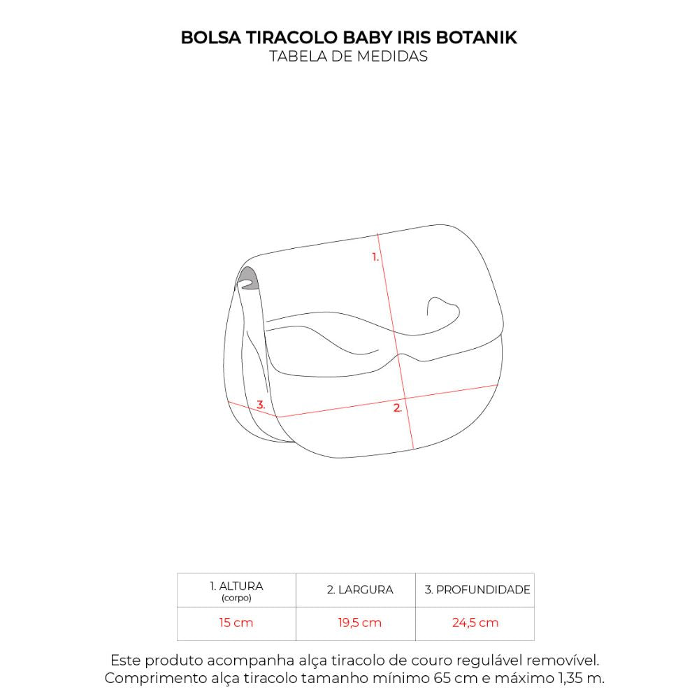 Bolsa Baby Tiracolo Iris Botanik Rosé