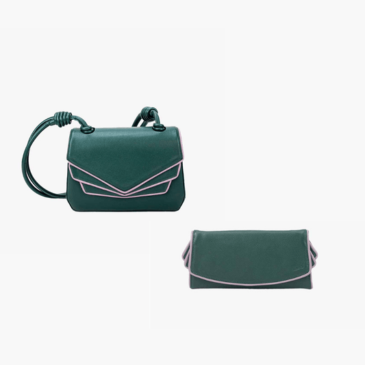 BOLSA TIRACOLO ELEMENTO + CARTEIRA CALATRAVA VERDE