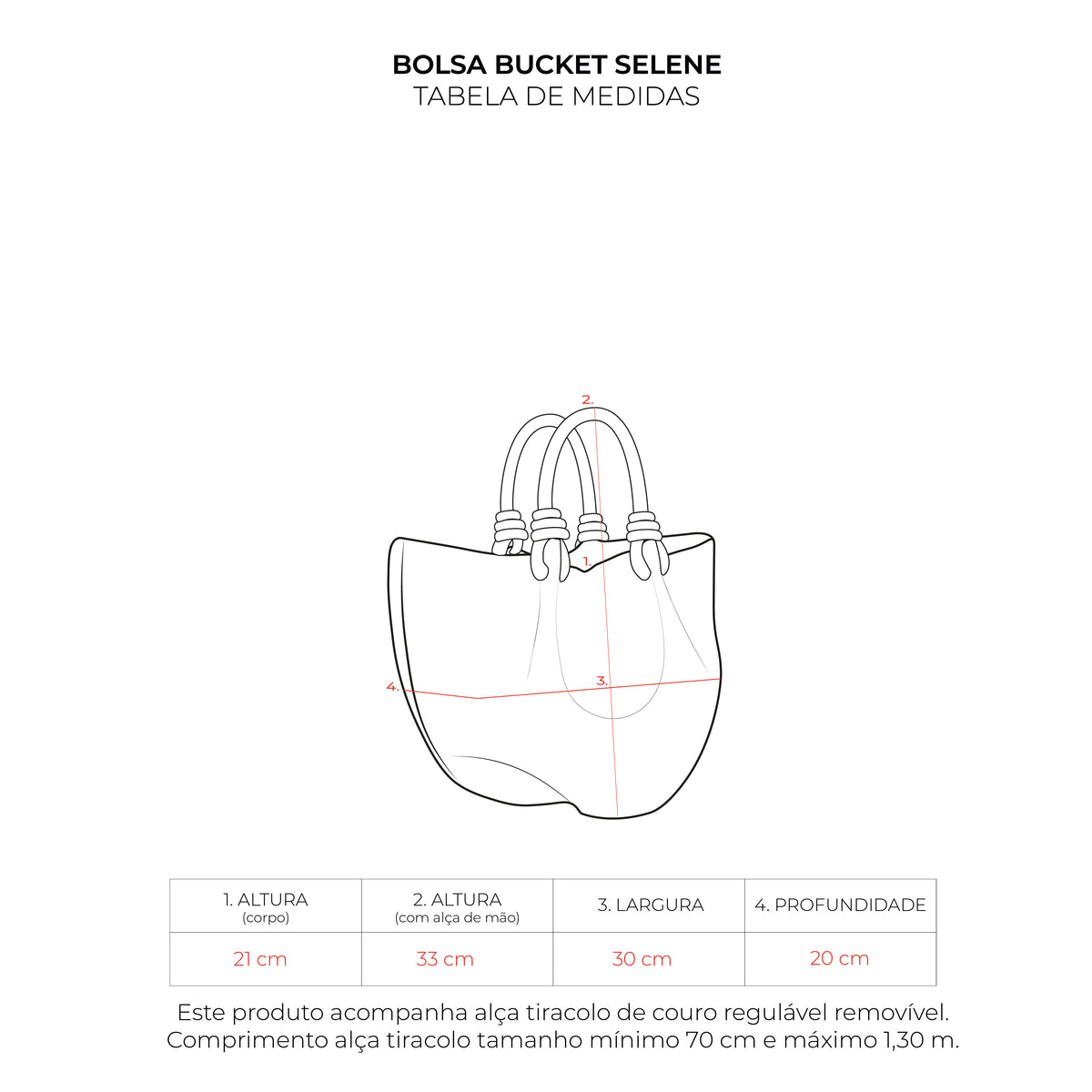 Bolsa Bucket Selene Lyra Off White