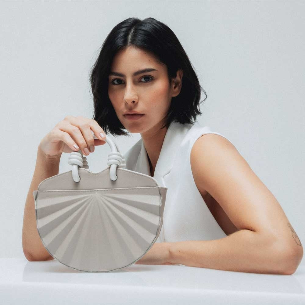 Baby Bolsa Leque Cinza Claro