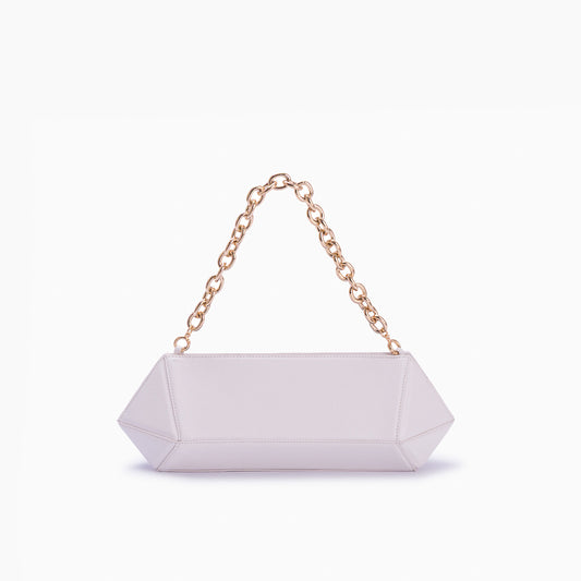 Bolsa Clutch Diamante Off White