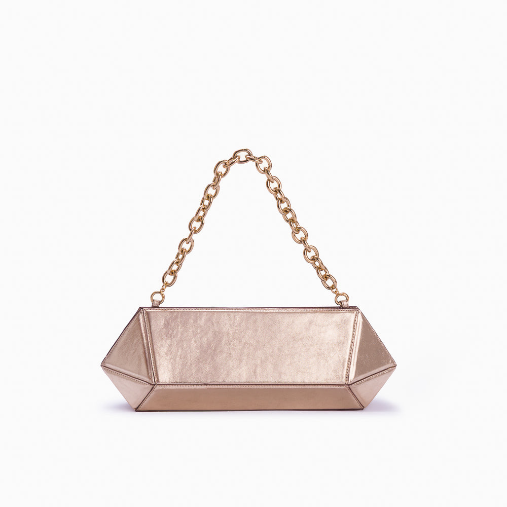 Bolsa Clutch Diamante Ouro