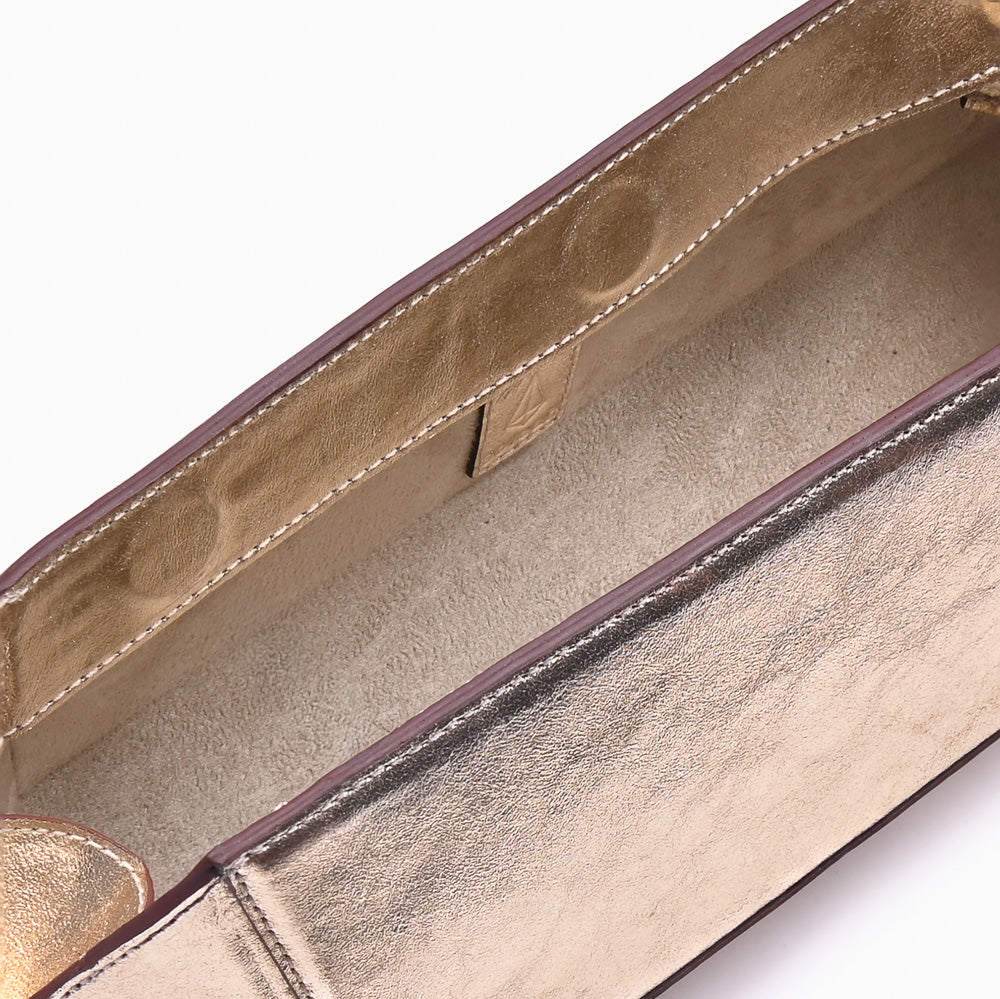 Bolsa Clutch Diamante Ouro