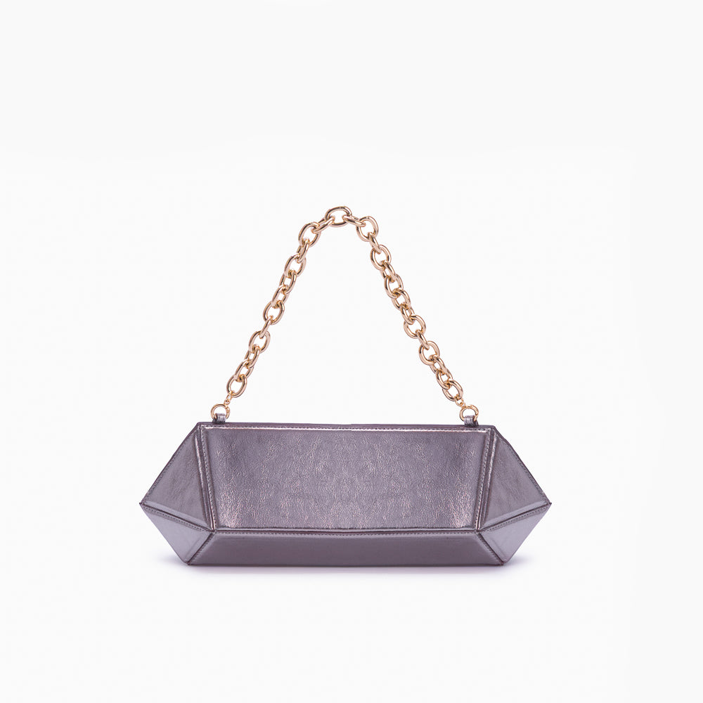 Bolsa Clutch Diamante Prata