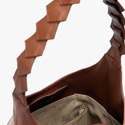 Bolsa Hobo Diamond Essence Caramelo