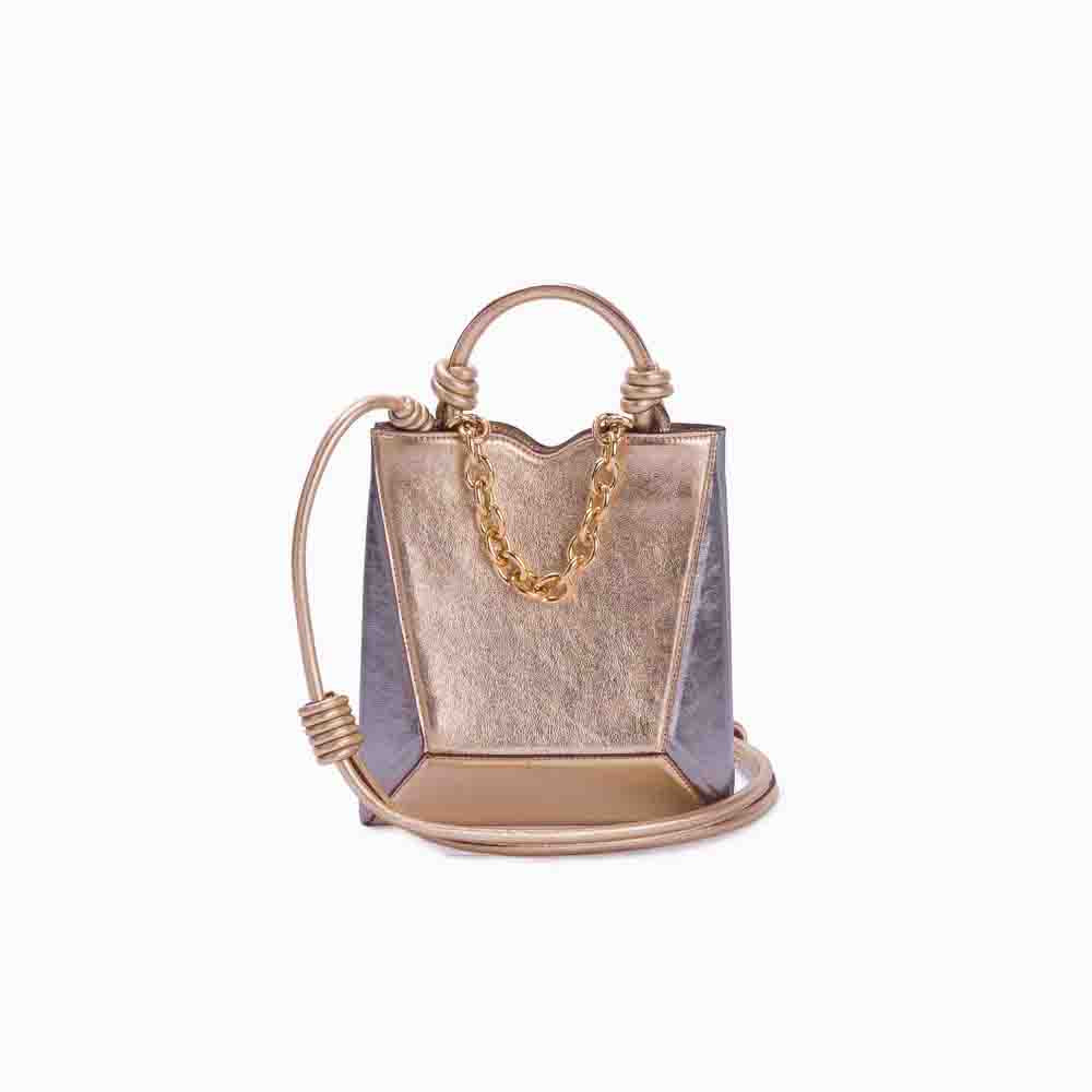 Bolsa Mini Tote Diamante Metalizado