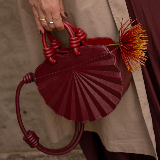 Baby Bolsa Leque Vinho