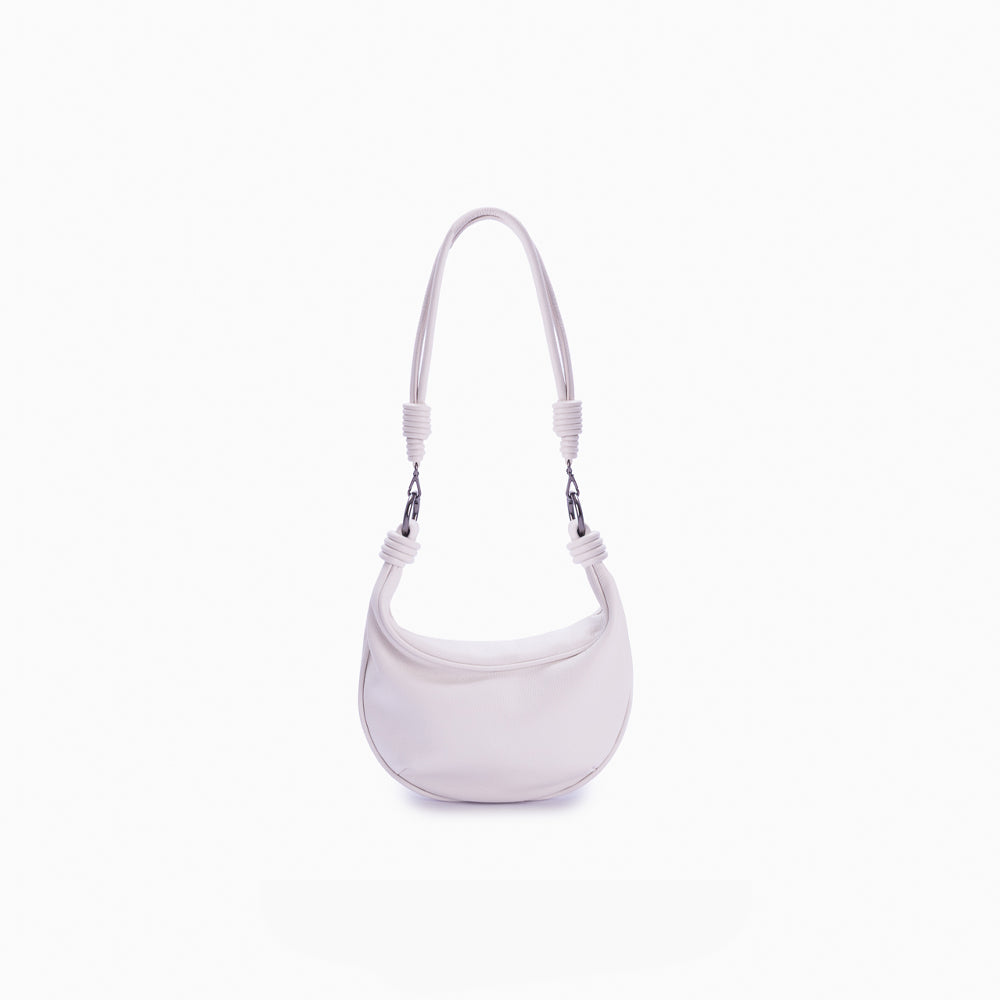 Bolsa de couro feminina Off White estilo Hobo, marca Soleah, alça longa crossbody