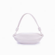 Bolsa de couro feminina Off White estilo pochete, marca Soleah, posição da bolsa de costas com alça ajustável